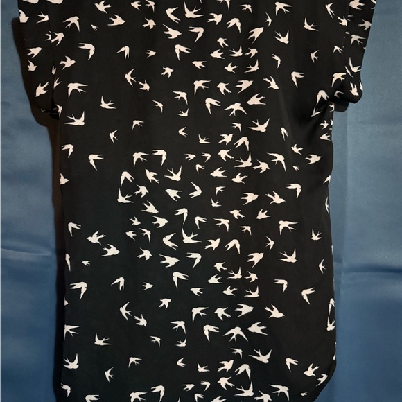 My Michelle Black and White Bird Print Blouse - Picture 4 of 6